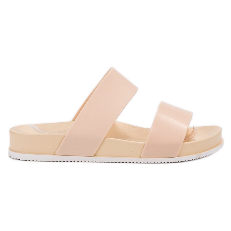 Laura Mode Bež gumene papuče