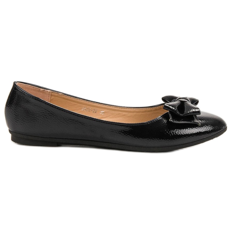 Comer Lakirane balerine s mašnom crno