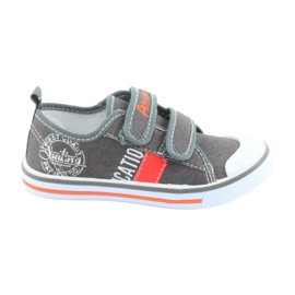 Tenisice s čičkom American Club sive traperice bijela narančasta siva