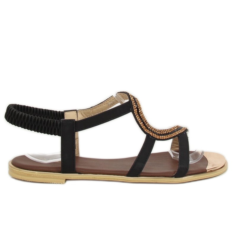 Asimetrične crne sandale GD4157 Crne crno
