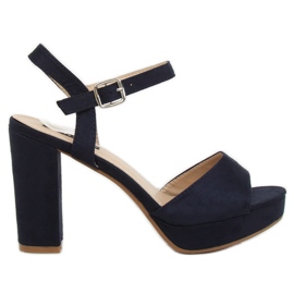 Sandale na platformi YL96095 Navy tamnoplava