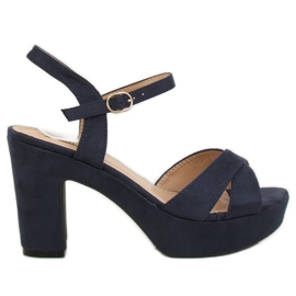 Sandale na tamnoplavoj platformi JC15017 DK.BLUE tamnoplava