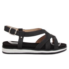 Crne ženske sandale 1499 Black crna