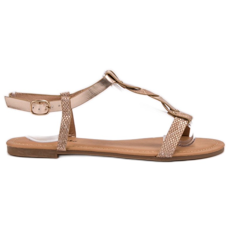 Mannika Ružičaste ravne sandale ružičasta