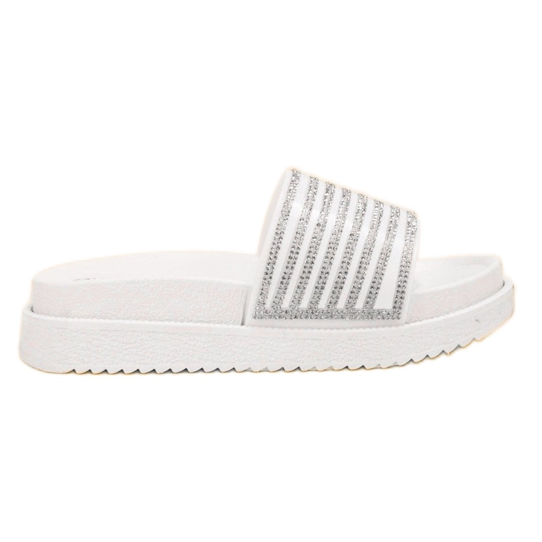 Bello Star Papuče s kristalima bijela
