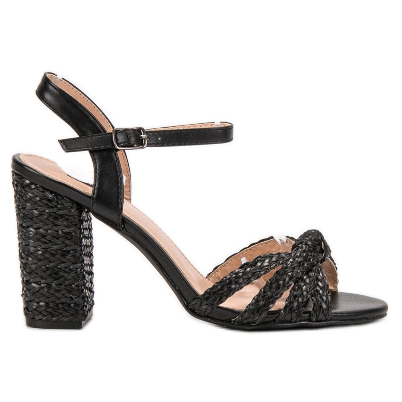 Pletene sandale VICES crno