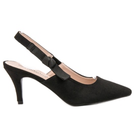 SHELOVET Pumpe s otkrivenom petom crna