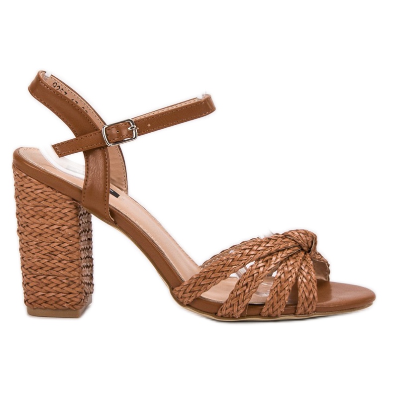 Pletene sandale VICES smeđa