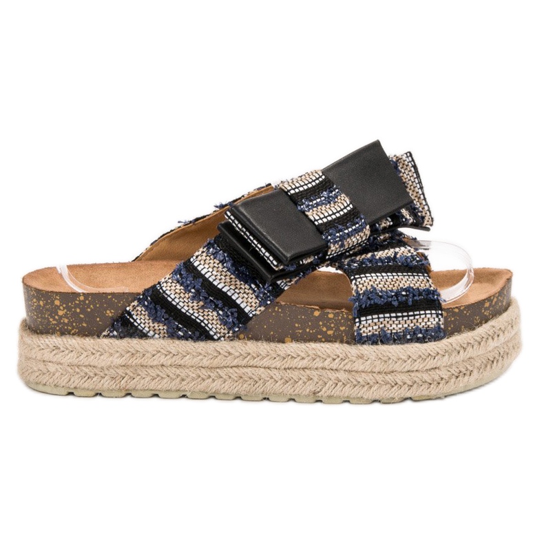 Vices Tekstilne papuče na platformi crno