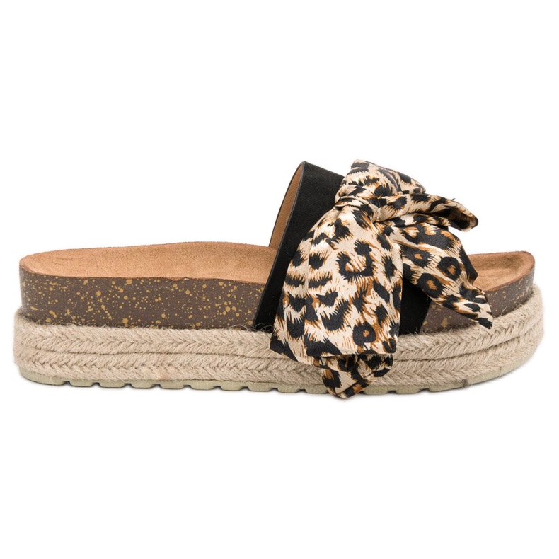 Vices Modne papuče s ispisom životinja crno