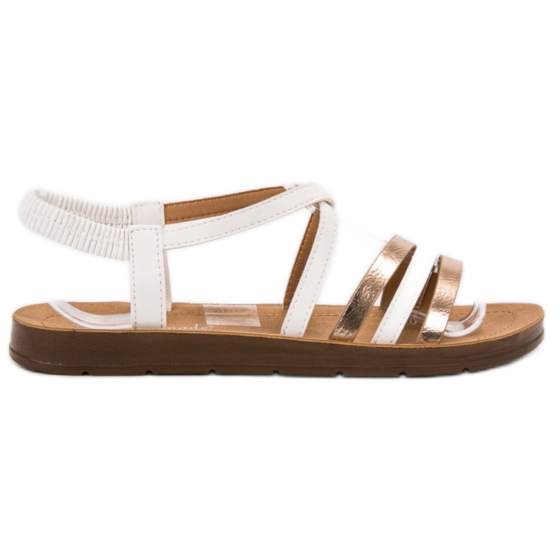 Super Mode Modne klizne sandale bijela