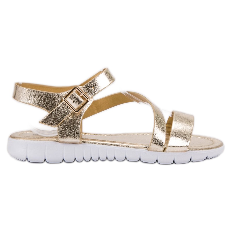 SHELOVET Sandale na kopčanje žuta boja