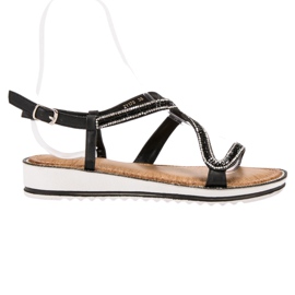 SHELOVET Sandale na platformi crna