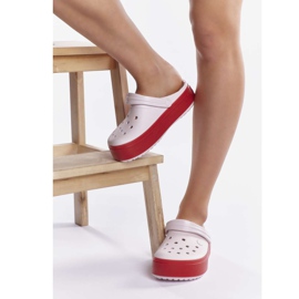 Crocs Crocband platforma začepljuje 6QB jedva ružičasti papar raznobojna
