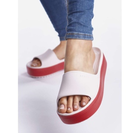Crocs Crocband Platform Slide 6QB jedva ružičasti papar višebojan