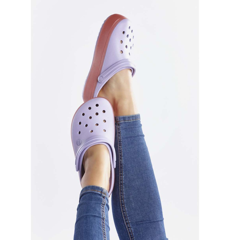 Crocs Crocband platforma začepi 5P9 dinja lavande raznobojna
