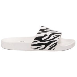 SHELOVET Sportske papuče od antilopa bijela crna