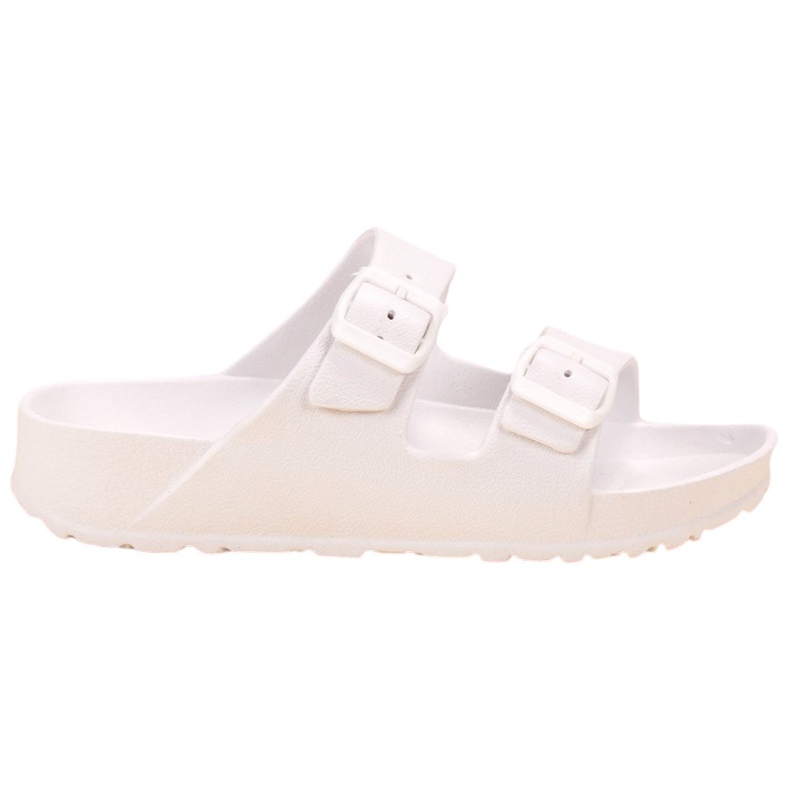 SHELOVET Lagane papuče s kopčom bijela