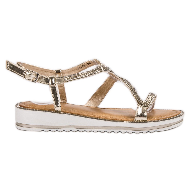 SHELOVET Sandale na platformi žuta boja