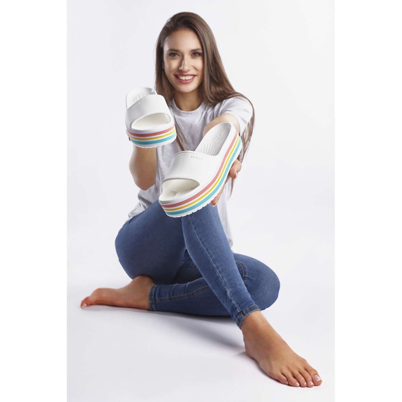 Crocs Cb Platform Bld Boja Slide 100 White bijela