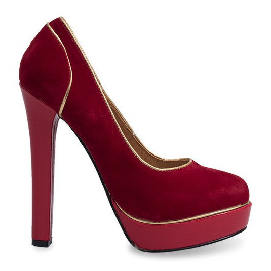 Klasične štikle na platformi 805 crvena