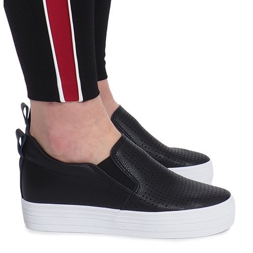 Crne ažurne tenisice na klinu Rockvale crno