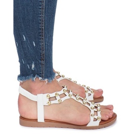 Ljetne bijele ravne sandale bijela