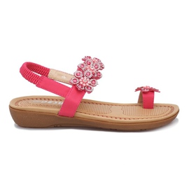 Pink Diamond Flower sandale s cvijećem ružičasta