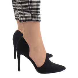 Crne asimetrične štikle C82A crna