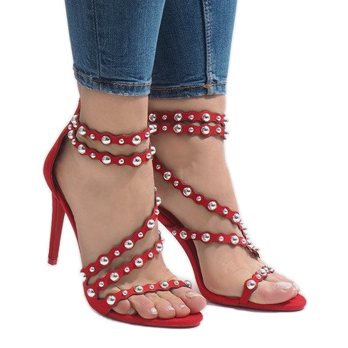 LE042P crvene nepokrivene štikle crvena