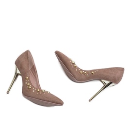 Ružičaste velurske štikle DD55P ružičasta