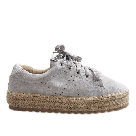 Espadrile s sivim vezicama BB01 siva