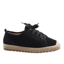 Crne espadrile s vezicama BB02P crna