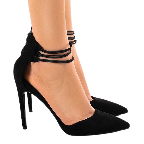 Crne pumpe na iglici 6941-P crno