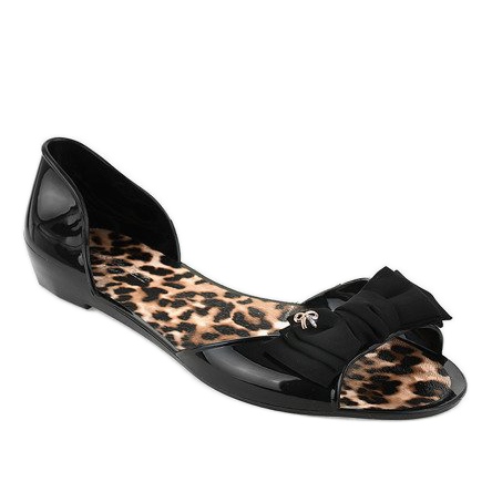 Gumene balerinke od crne melisse s mašnicom DD506-1 crno