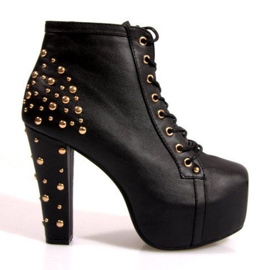 Čizme čvrste u petama K771 crne crno