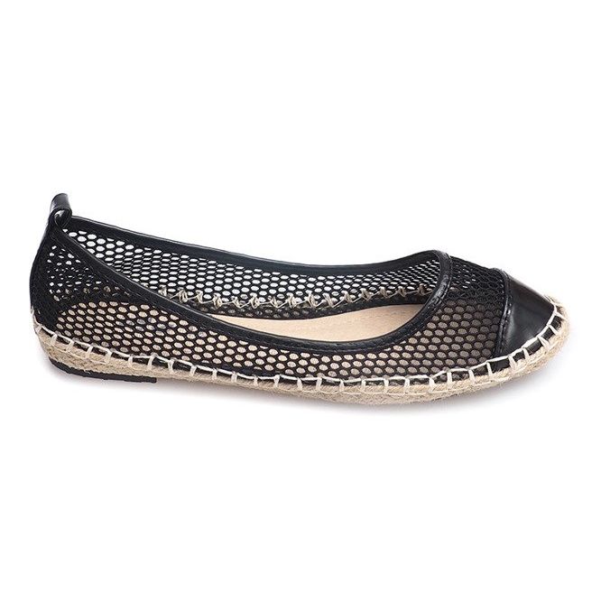 Balerine Espadrilles 9653 Crna crno