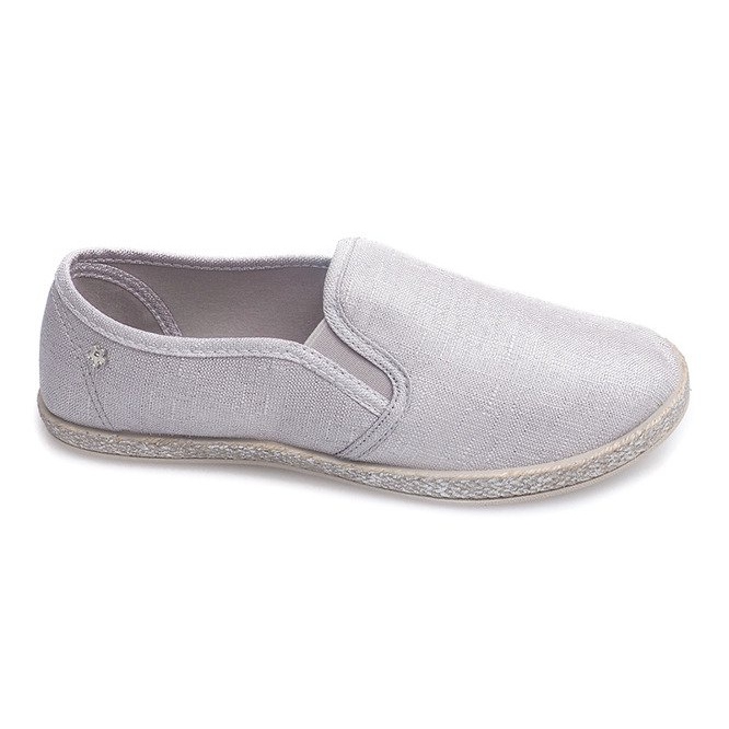 Sjajne tenisice Espadrilles B740 Srebrna siva