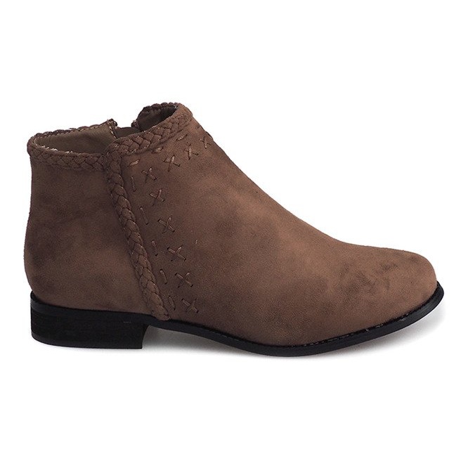 Suede Booties Čizme Chelsea 100-602 Khaki kaki