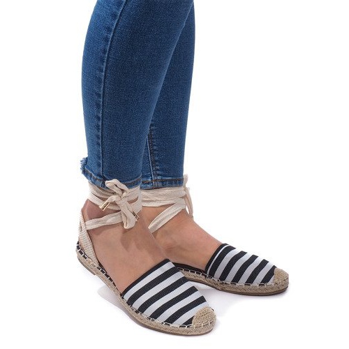 Sandale Espadrilles Ballerinas 6368 Crne crno