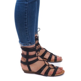 Rimske sandale Gladiator 8515 Crna