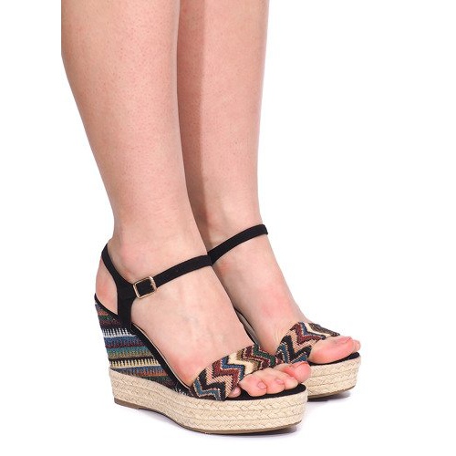 Sandale na klin 100-540 crne crno