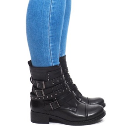 Tople čizme sa kopčom M172 Crna