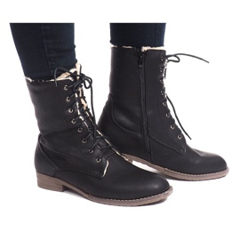 Tople čizme W159 crne crno