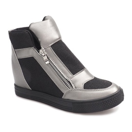 Tenisice na klin TL020-3 crna siva