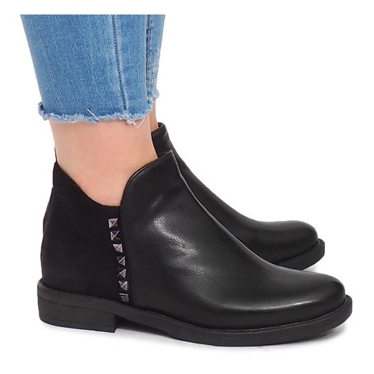 Čizme sa zatvaračem WW070A Crne crno