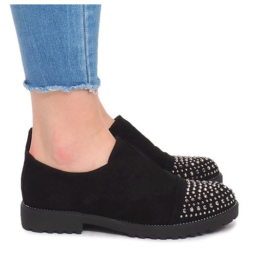 Modne cipele s klinovima 22-2 crne crno