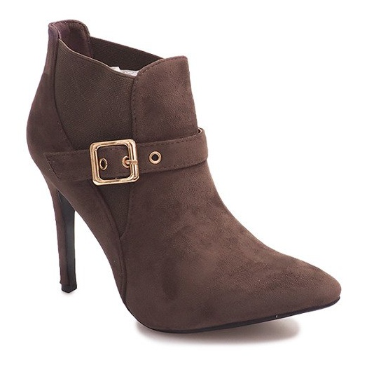 Čizme na antilop visokoj peti PK097 Khaki raznobojna zelena