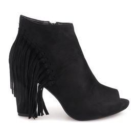 Čizme s otvorenim prstima na postu 1526-1 crne boje crna