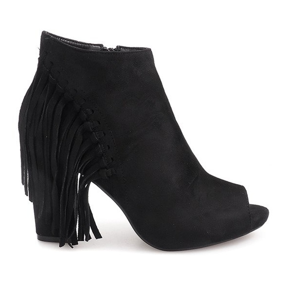 Čizme s otvorenim prstima na postu 1526-1 crne boje crno